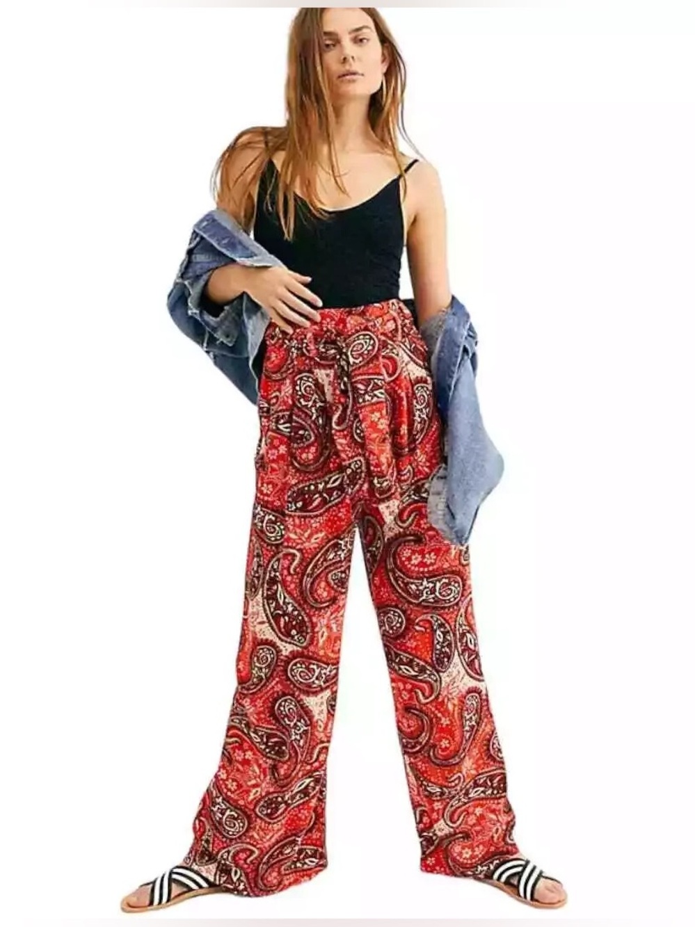 FREE PEOPLE Double Trouble Wide Leg Pants